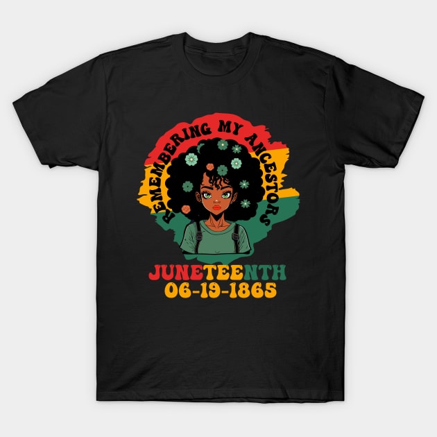 Juneteenth Celebrations through glasses of Bold Black Women T-Shirt by StyleRevolution